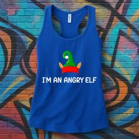 I'm An Angry Elf, Funny, Corny Christmas Jokes,, Sarcastic Womens Tank Top