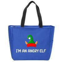 I'm An Angry Elf, Funny, Corny Christmas Jokes,, Sarcastic Zip Tote Bag