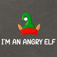 I'm An Angry Elf, Funny, Corny Christmas Jokes,, Sarcastic Cotton Canvas Backpack