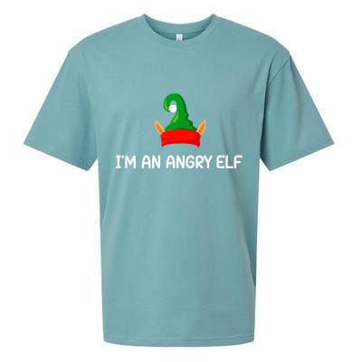 I'm An Angry Elf, Funny, Corny Christmas Jokes,, Sarcastic Sueded Cloud Jersey T-Shirt