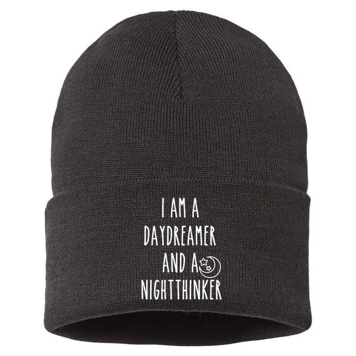 I Am A Daydreamer And A Night Thinker Sustainable Knit Beanie