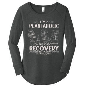 I Am A Plantaholic On The Road To Recovery Funny Plant Lover Women's Perfect Tri Tunic Long Sleeve Shirt