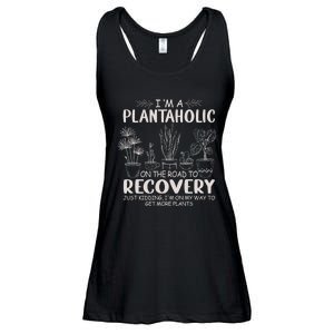 I Am A Plantaholic On The Road To Recovery Funny Plant Lover Ladies Essential Flowy Tank