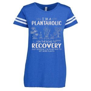 I Am A Plantaholic On The Road To Recovery Funny Plant Lover Enza Ladies Jersey Football T-Shirt