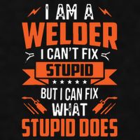 I Am A Welder I Can't Fix Stupid But I Can Fix What Stupid Ladies PosiCharge Tri-Blend Wicking Tank