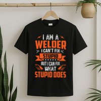 I Am A Welder I Can't Fix Stupid But I Can Fix What Stupid T-Shirt