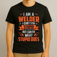 I Am A Welder I Can't Fix Stupid But I Can Fix What Stupid T-Shirt