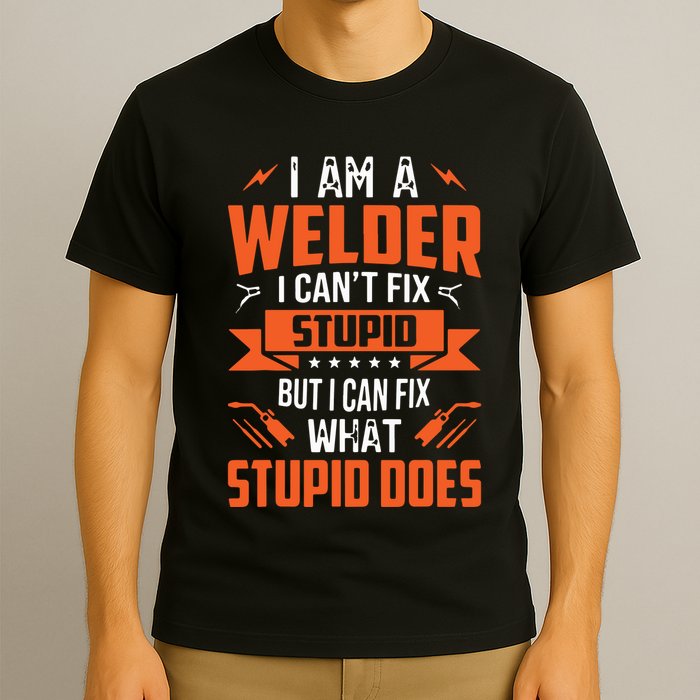I Am A Welder I Can't Fix Stupid But I Can Fix What Stupid T-Shirt