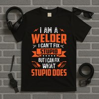 I Am A Welder I Can't Fix Stupid But I Can Fix What Stupid T-Shirt