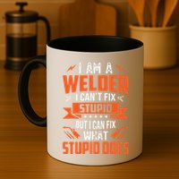 I Am A Welder I Can't Fix Stupid But I Can Fix What Stupid Mug