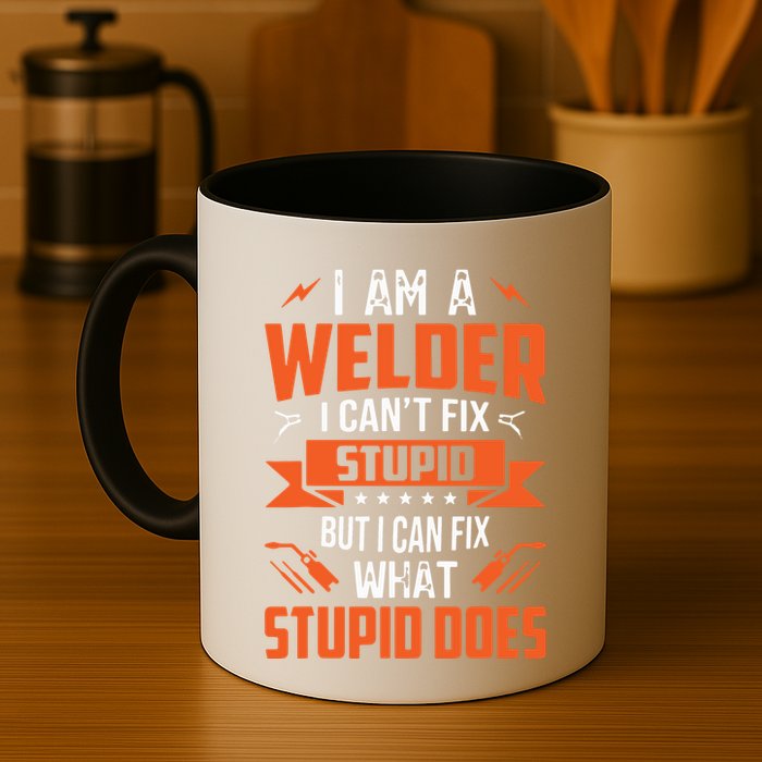 I Am A Welder I Can't Fix Stupid But I Can Fix What Stupid Mug