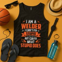 I Am A Welder I Can't Fix Stupid But I Can Fix What Stupid Tank Top
