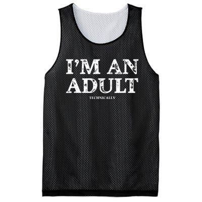 Im An Adult Technically Funny 18th Birthday Gift Mesh Reversible Basketball Jersey Tank