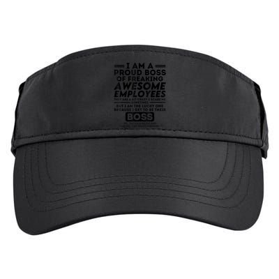 I Am A Proud Boss Of Freaking Awesome Employees | Funny Boss Adult Drive Performance Visor