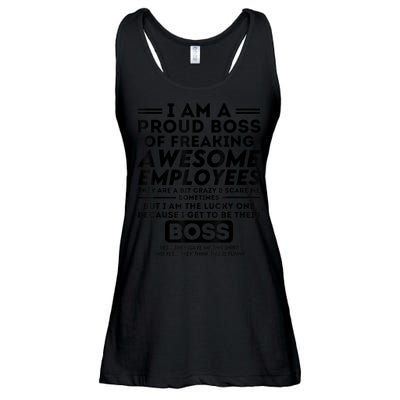 I Am A Proud Boss Of Freaking Awesome Employees | Funny Boss Ladies Essential Flowy Tank