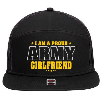 I Am A Proud Army Friend Patriotic Pride Military Couple Cute Gift 7 Panel Mesh Trucker Snapback Hat