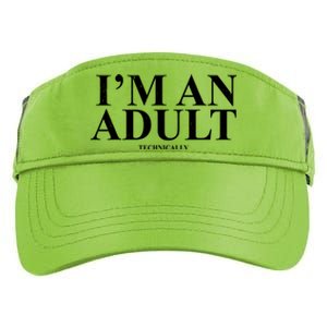 I'm An Adult Technically Funny Birthday Gift Adult Drive Performance Visor