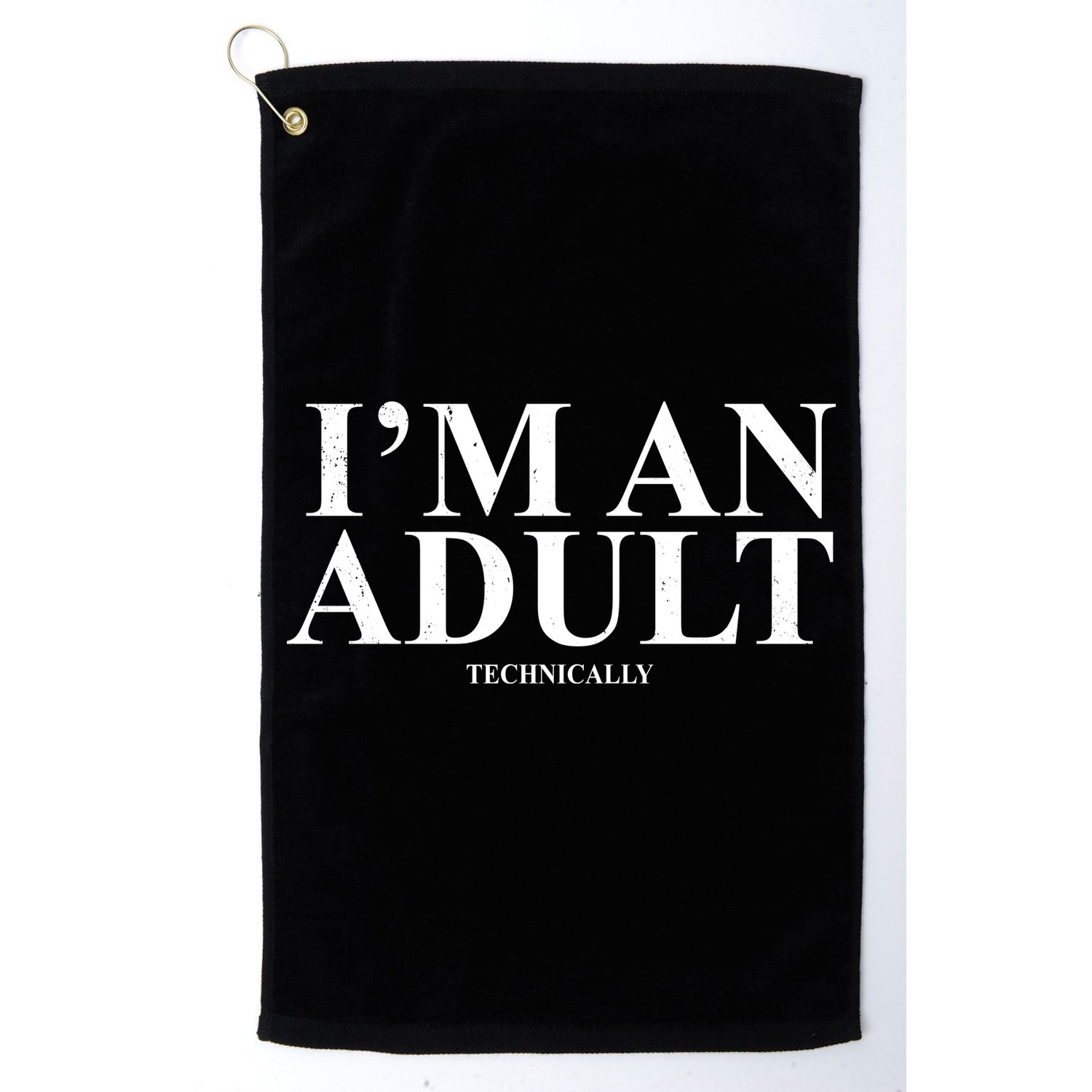 I'm An Adult Technically Funny Birthday Gift Golf Towel
