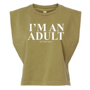 I'm An Adult Technically Funny Birthday Gift Garment-Dyed Women's Muscle Tee