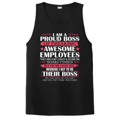 I Am A Proud Boss Of Freaking Awesome Employees Funny Boss Cute Gift PosiCharge Competitor Tank