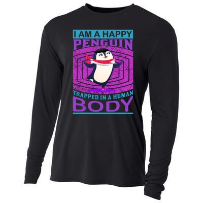 I Am A Happy Penguin Trapped In A Human Body Cooling Performance Long Sleeve Crew