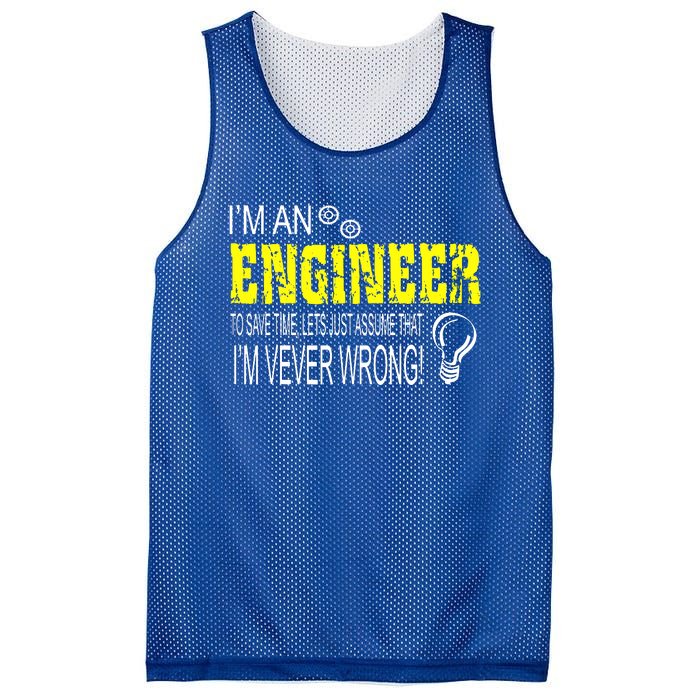 I Am An Engineer Mesh Reversible Basketball Jersey Tank