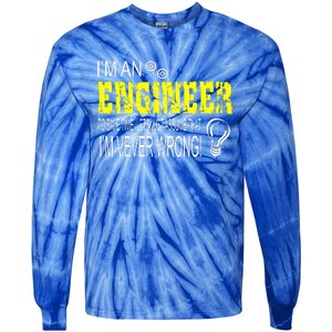 I Am An Engineer Tie-Dye Long Sleeve Shirt