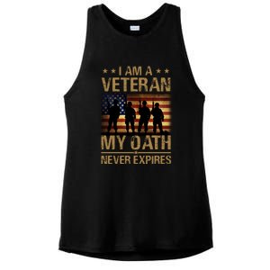 I Am A Veteran Ladies PosiCharge Tri-Blend Wicking Tank