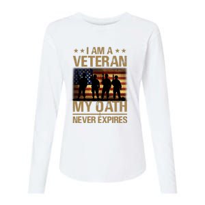 I Am A Veteran Womens Cotton Relaxed Long Sleeve T-Shirt