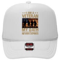 I Am A Veteran High Crown Mesh Back Trucker Hat