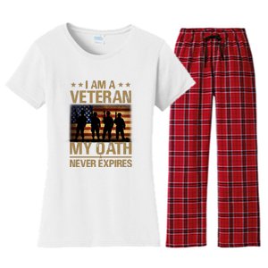 I Am A Veteran Women's Flannel Pajama Set