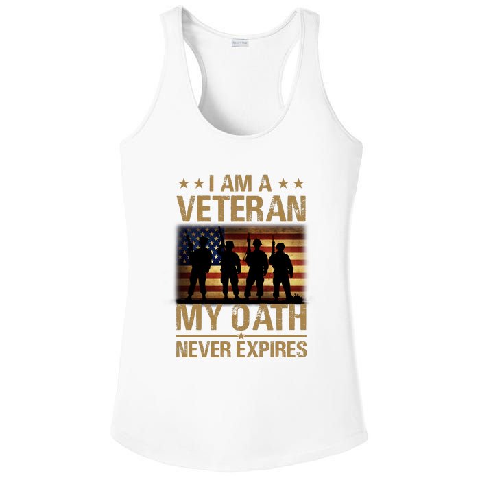 I Am A Veteran Ladies PosiCharge Competitor Racerback Tank