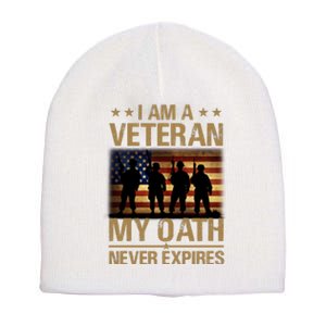 I Am A Veteran Short Acrylic Beanie