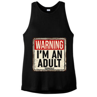 IM An Adult Technically Funny 18th Birthday 18 Year Old Ladies PosiCharge Tri-Blend Wicking Tank