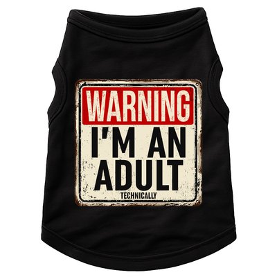 IM An Adult Technically Funny 18th Birthday 18 Year Old Doggie Tank