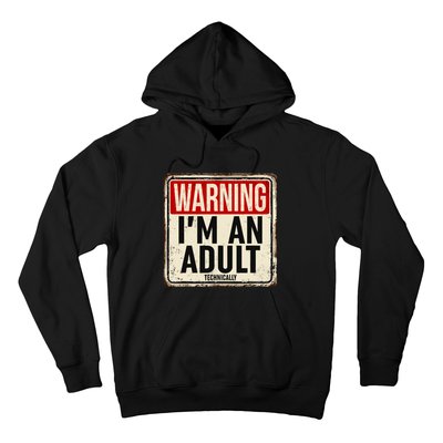 IM An Adult Technically Funny 18th Birthday 18 Year Old Hoodie