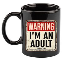 IM An Adult Technically Funny 18th Birthday 18 Year Old 11oz C Handle Ceramic Mug