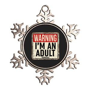 IM An Adult Technically Funny 18th Birthday 18 Year Old Metallic Star Ornament