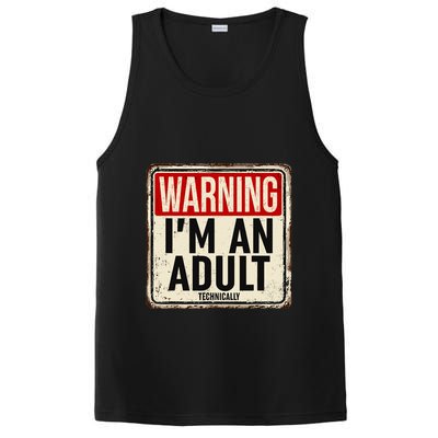 IM An Adult Technically Funny 18th Birthday 18 Year Old PosiCharge Competitor Tank