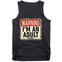 IM An Adult Technically Funny 18th Birthday 18 Year Old Tank Top