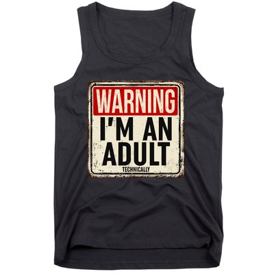 IM An Adult Technically Funny 18th Birthday 18 Year Old Tank Top