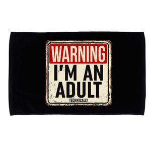 IM An Adult Technically Funny 18th Birthday 18 Year Old Microfiber Hand Towel