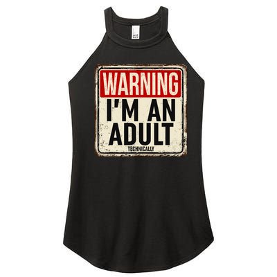 IM An Adult Technically Funny 18th Birthday 18 Year Old Women’s Perfect Tri Rocker Tank