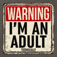 IM An Adult Technically Funny 18th Birthday 18 Year Old Cotton Canvas Backpack