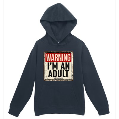 IM An Adult Technically Funny 18th Birthday 18 Year Old Urban Pullover Hoodie