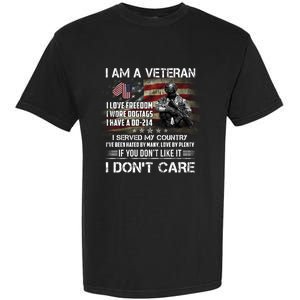 I Am A Veteran I Love Freedom My Country Funny Veteran Gift Garment-Dyed Heavyweight T-Shirt