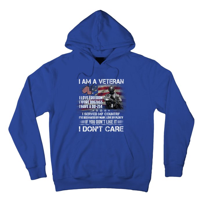 I Am A Veteran I Love Freedom My Country Funny Veteran Gift Hoodie