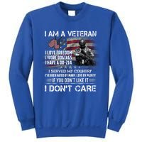 I Am A Veteran I Love Freedom My Country Funny Veteran Gift Sweatshirt