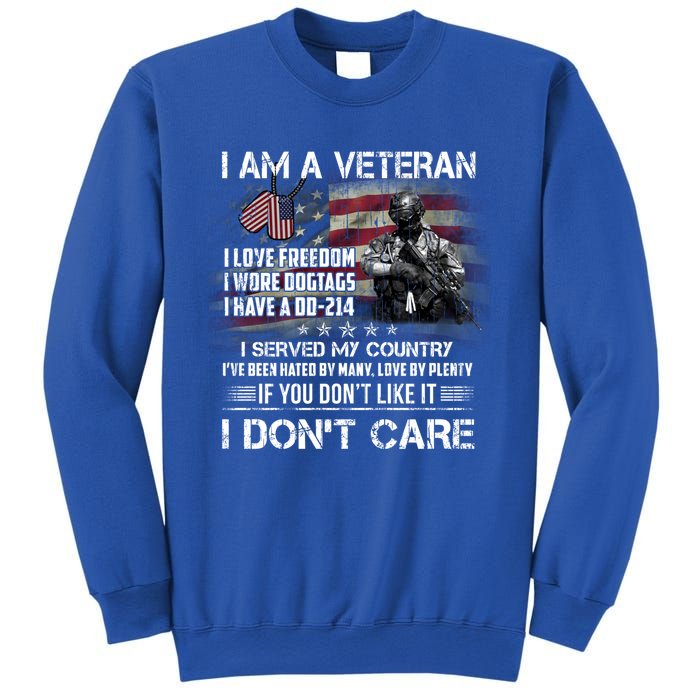 I Am A Veteran I Love Freedom My Country Funny Veteran Gift Sweatshirt