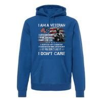 I Am A Veteran I Love Freedom My Country Funny Veteran Gift Premium Hoodie